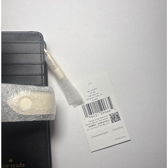 NWT Kate Spade Madison Medium Compact Bifold Wallet Puffy Heart Meringue Multi - Picture 9 of 9